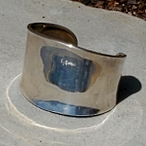 HOB Mexico 925 Large Concave Cuff Bracelet 31.3g - Picture 9 of 14